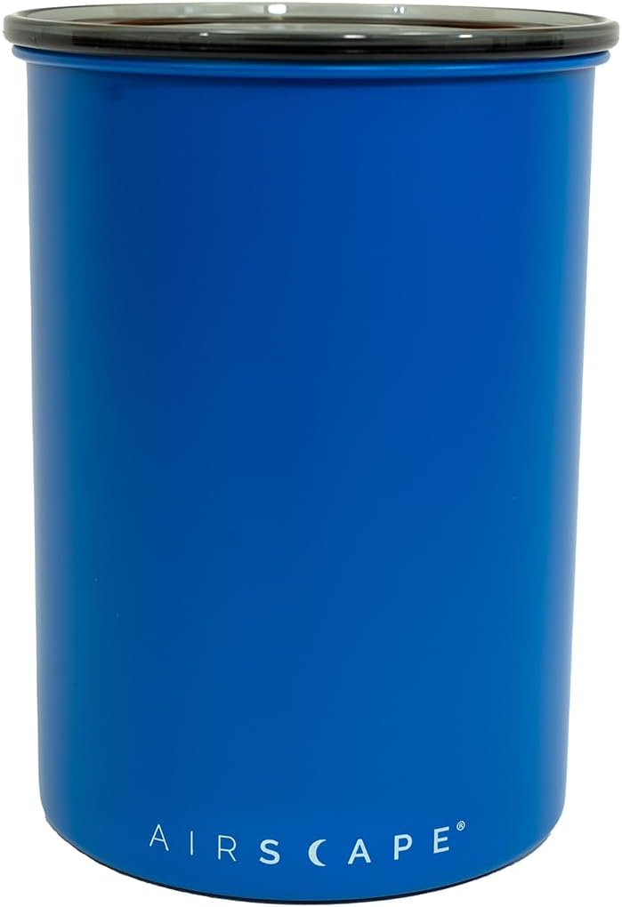 Kaffeedose mit luftdichtem Deckel, Mattes Blau Medium
