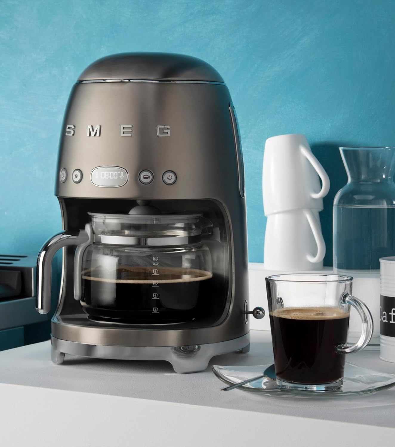 Filter-Kaffeemaschine mit Aroma- und Autostart-Funktion, Navy Blue