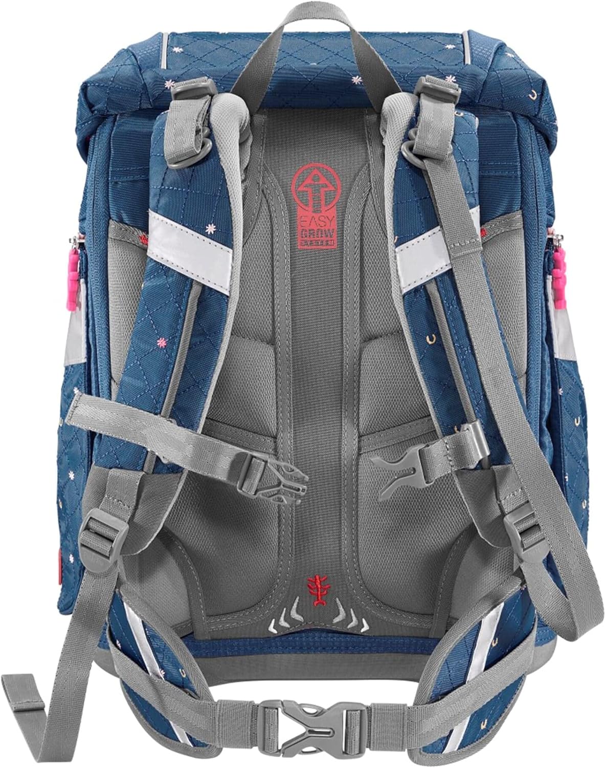 2in1 Plus Schulranzen-Set Pferdefreunde (6-teilig), Blau-rosa