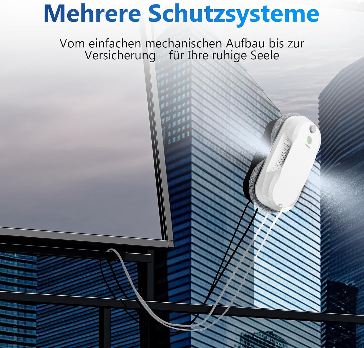 W5 Fensterputzroboter mit Ultraschall-Sprühfunktion, Weiss-w5