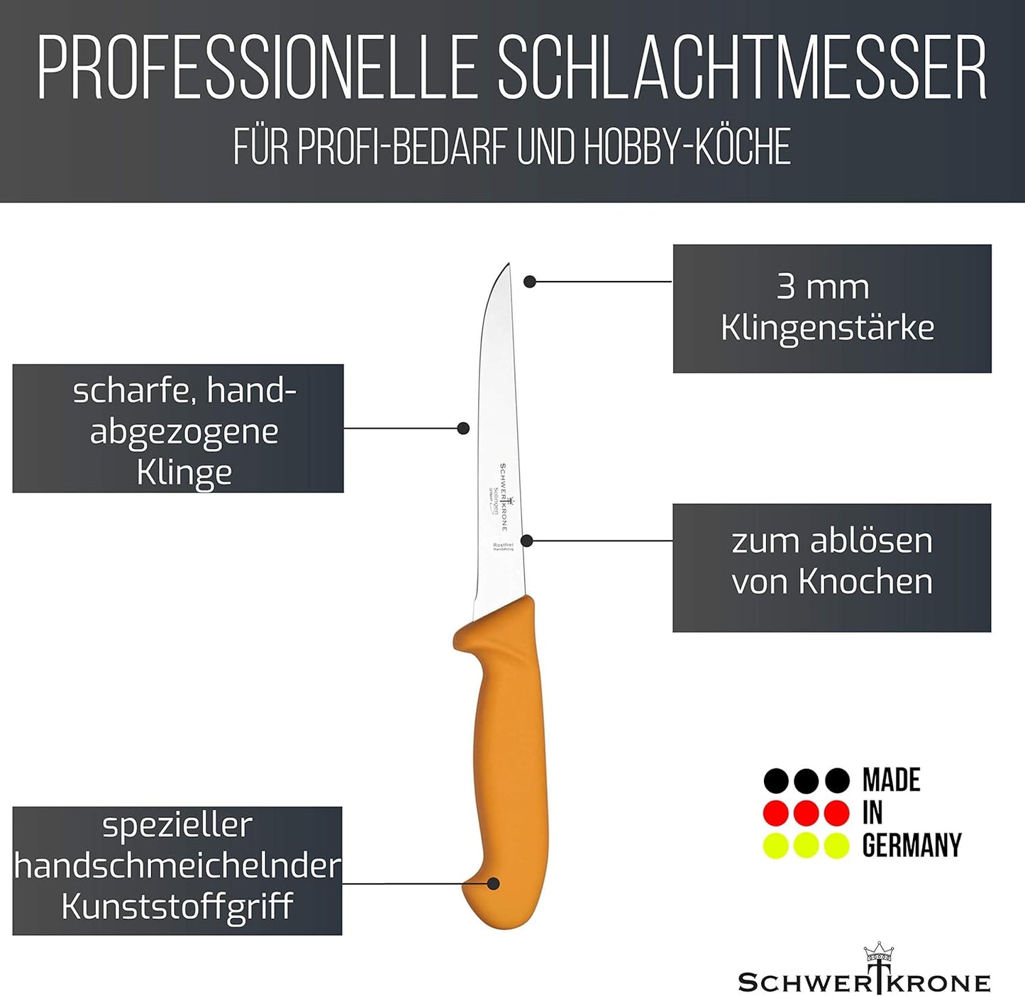 Ausbeinmesser, 1-teilig-Ausbein-6-gerade
