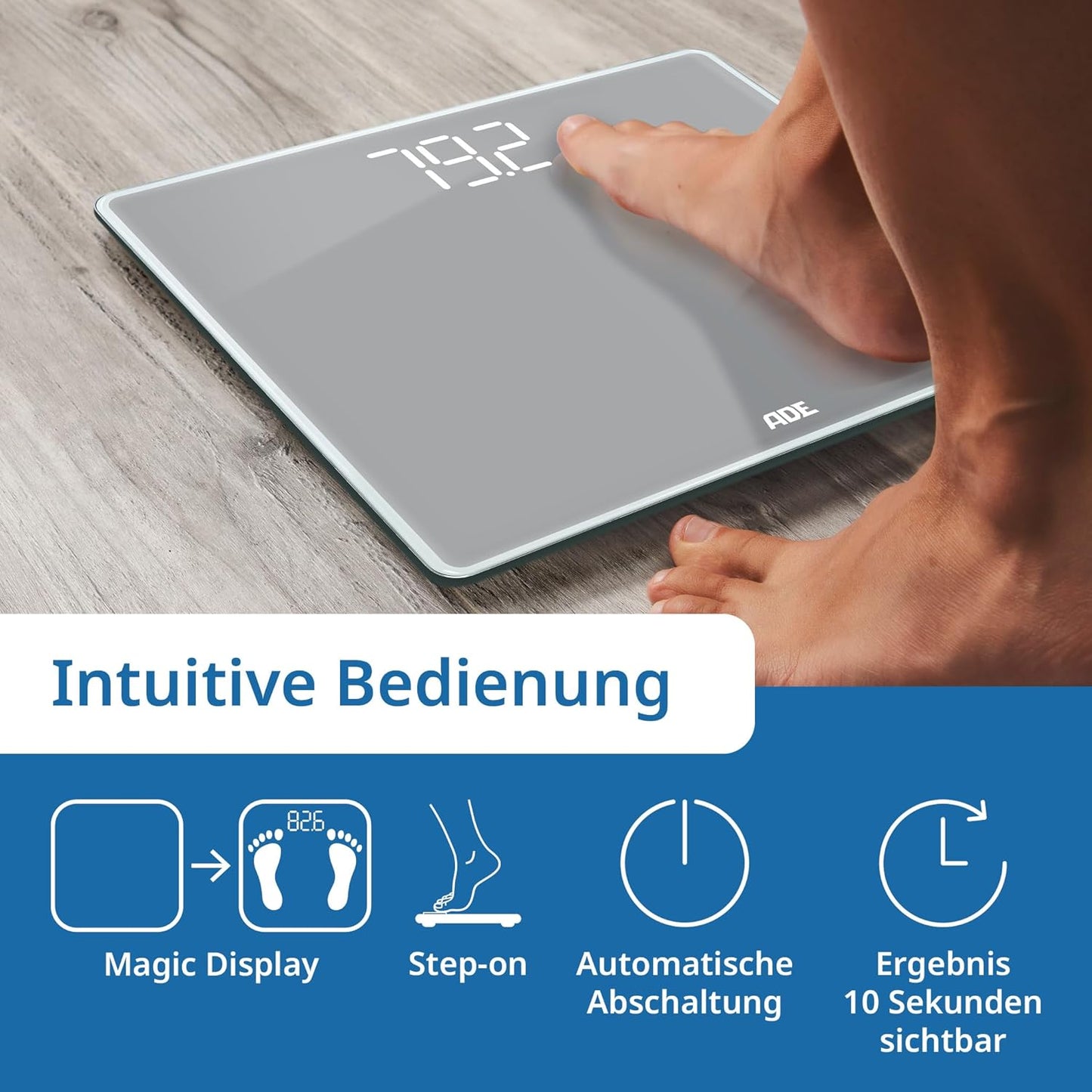 Digitale XXL Körperwaage, Grau