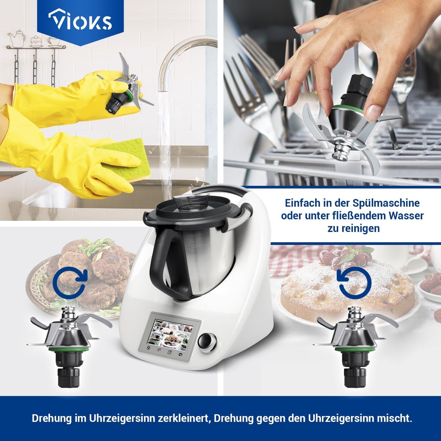Ersatzmesser für Thermomix TM5, Messer Tm5