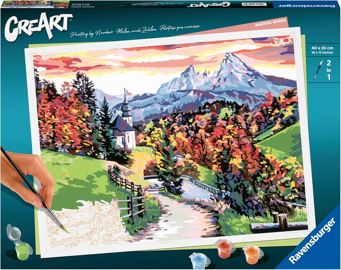 CreArt Beautiful Bavaria Malen nach Zahlen, Neue Version