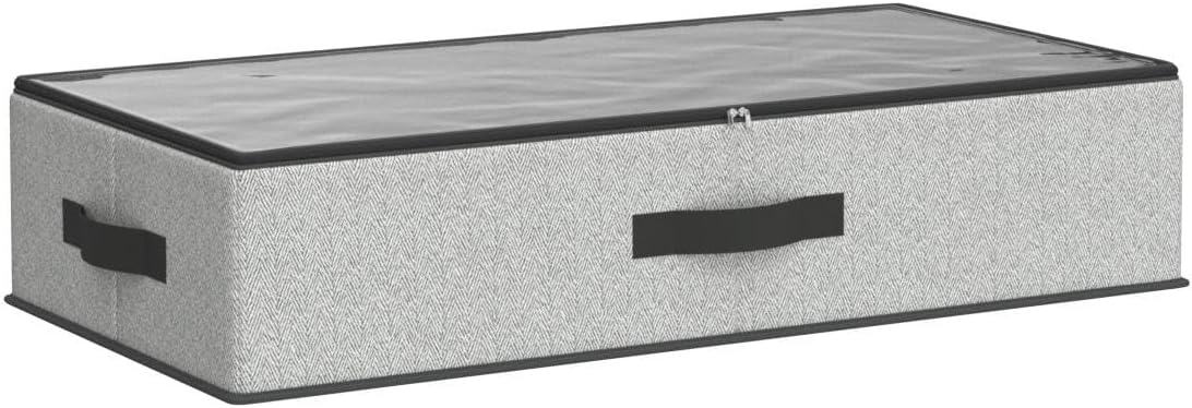 2-teiliges Unterbettkommode-Set RUB002G01 mit Trennwand, 82 x 40 x 15 cm, 2