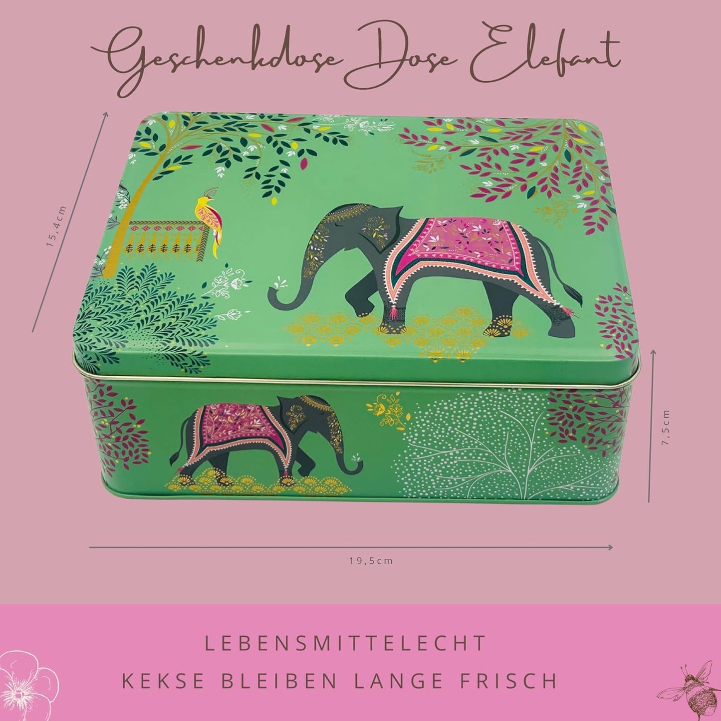 Keksdose mit Motiv Elefant, Elefant