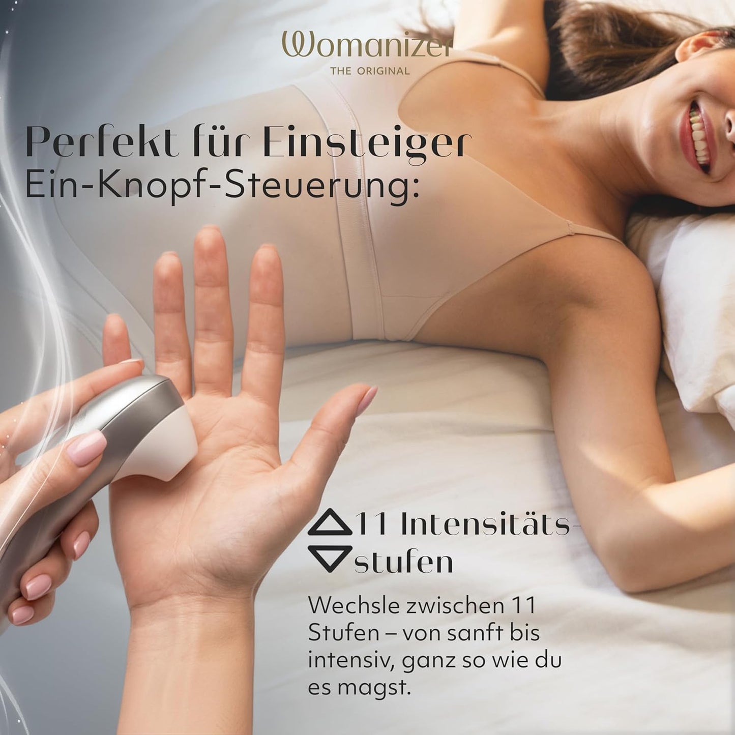 Pro Klitorisstimulator mit 11 Intensitätsstufen, Grau