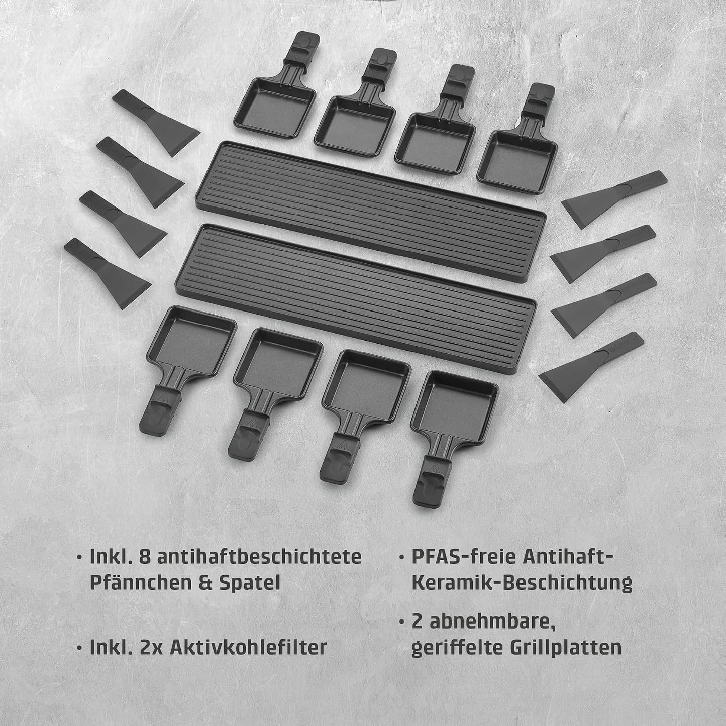 AirClean Raclettegrill mit Dunstabzug
