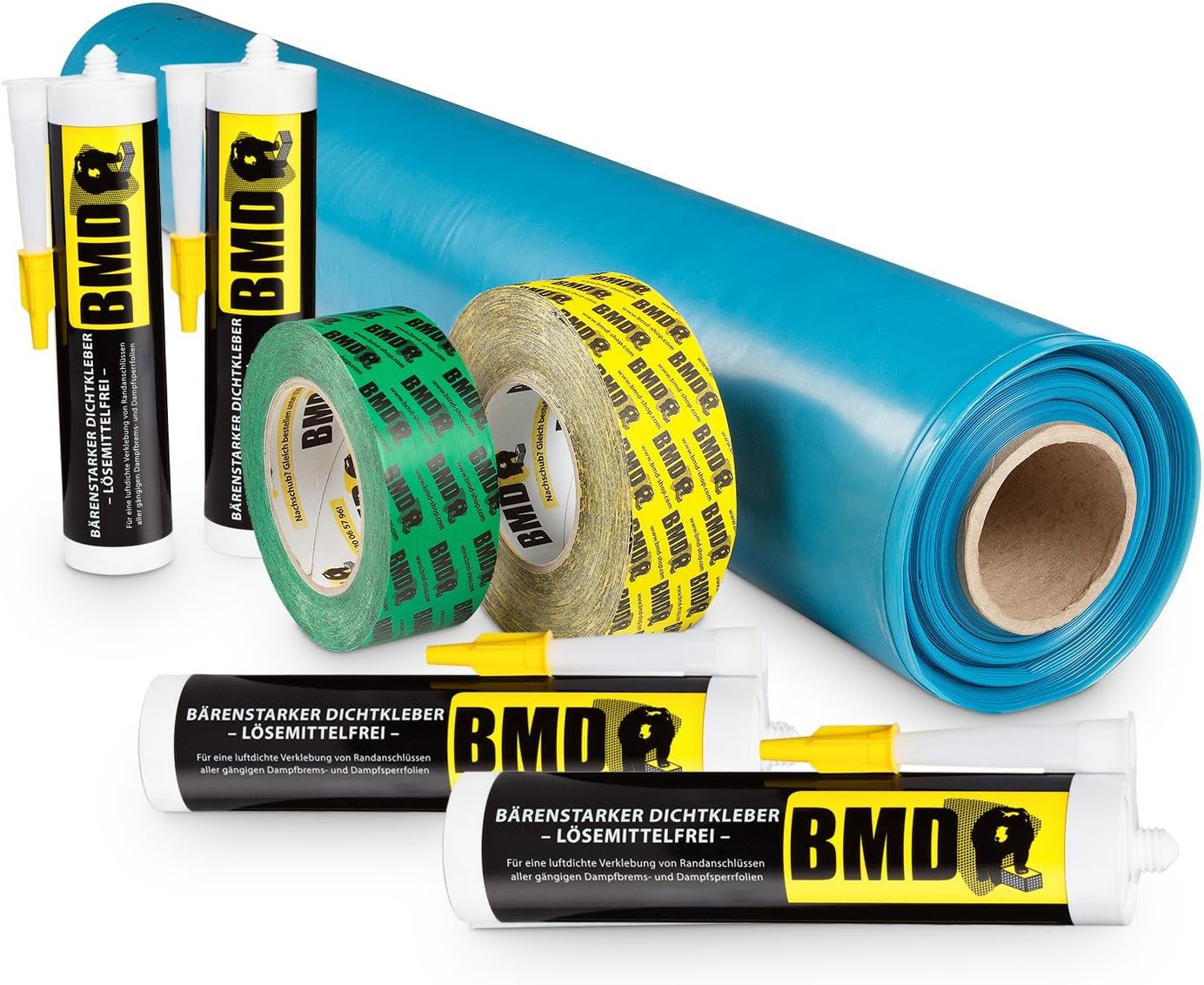 Dampfbremssystempaket 100m² mit Klebeband und Folienkleber
