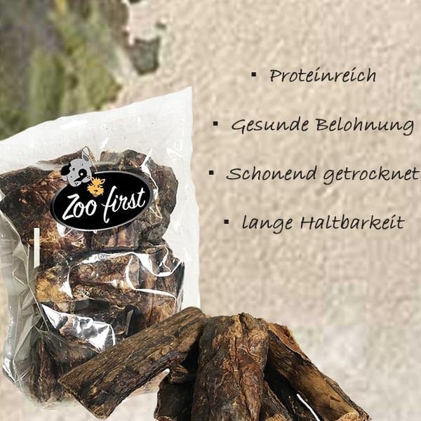 Getrocknete Rinderlunge Snack (5 kg) für Hunde