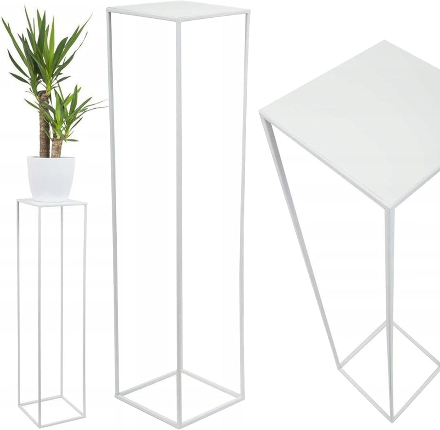Blumenständer, 100 cm Weiss