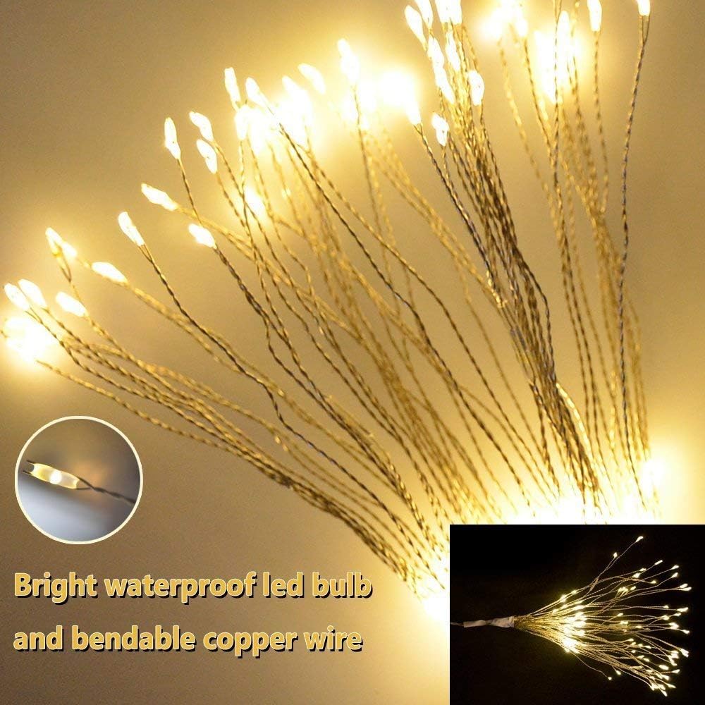 Feuerwerk-Lichterketten-Set mit Fernbedienung, 6 Stück, 6