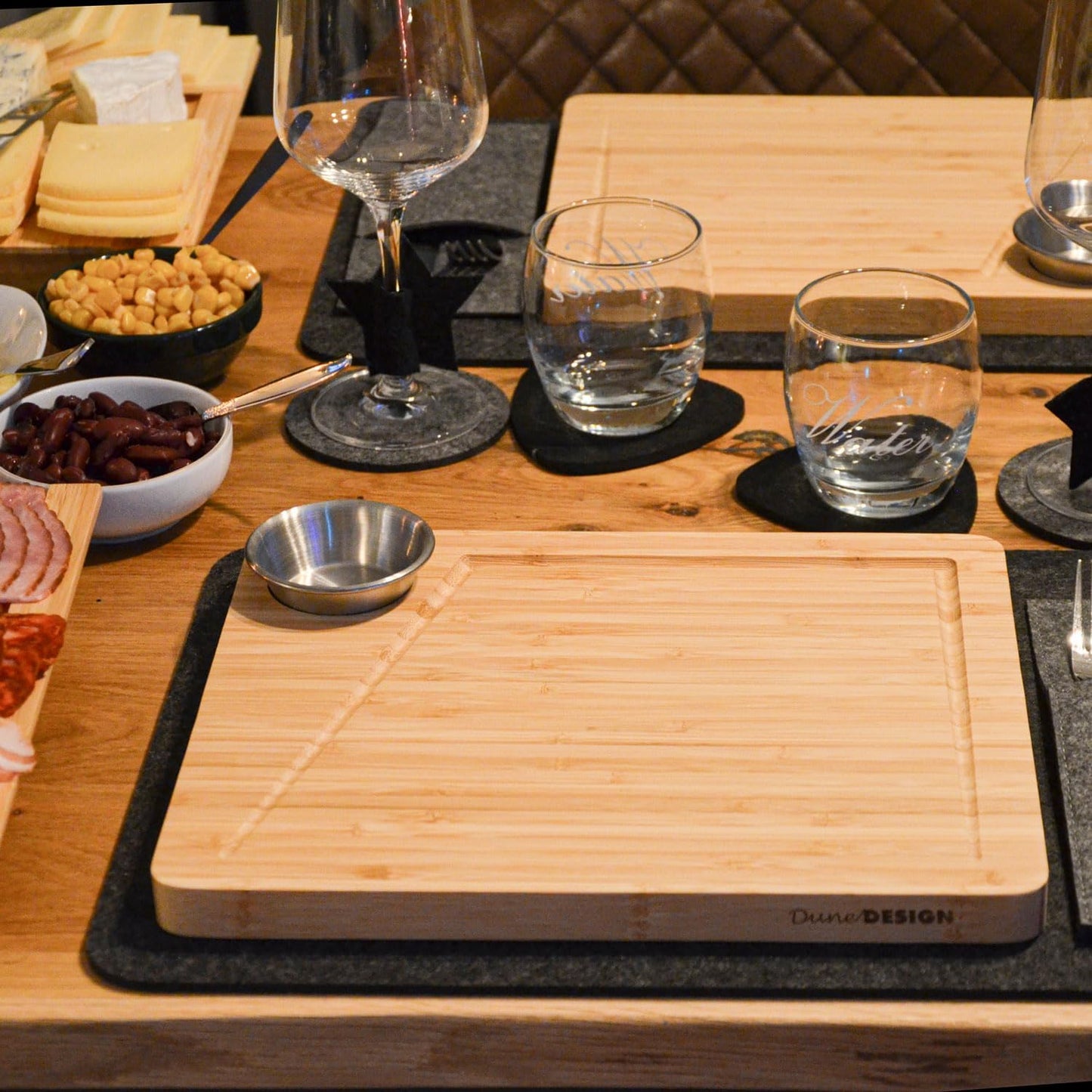 6 Personen Raclette-Teller-Set, 6er Set mit Dipschale