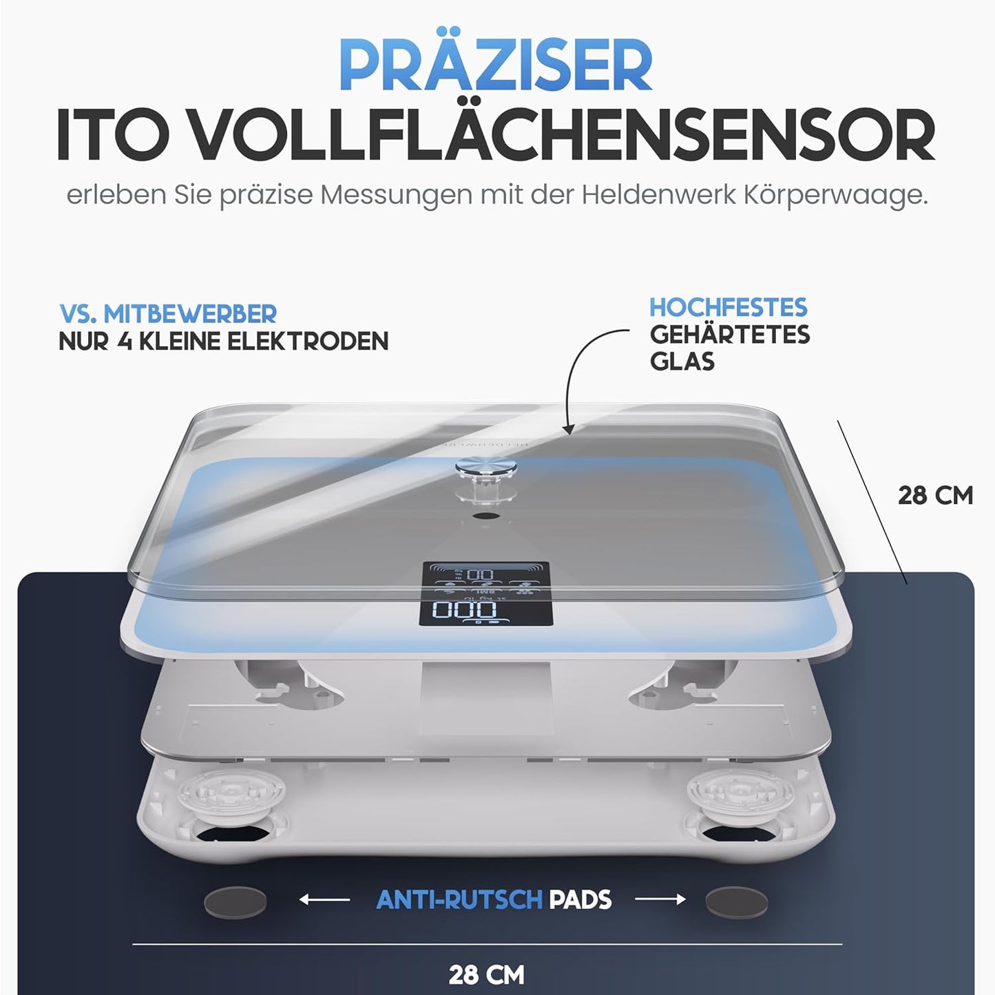 Körperfettwaage, Weiss (Design Harmony)