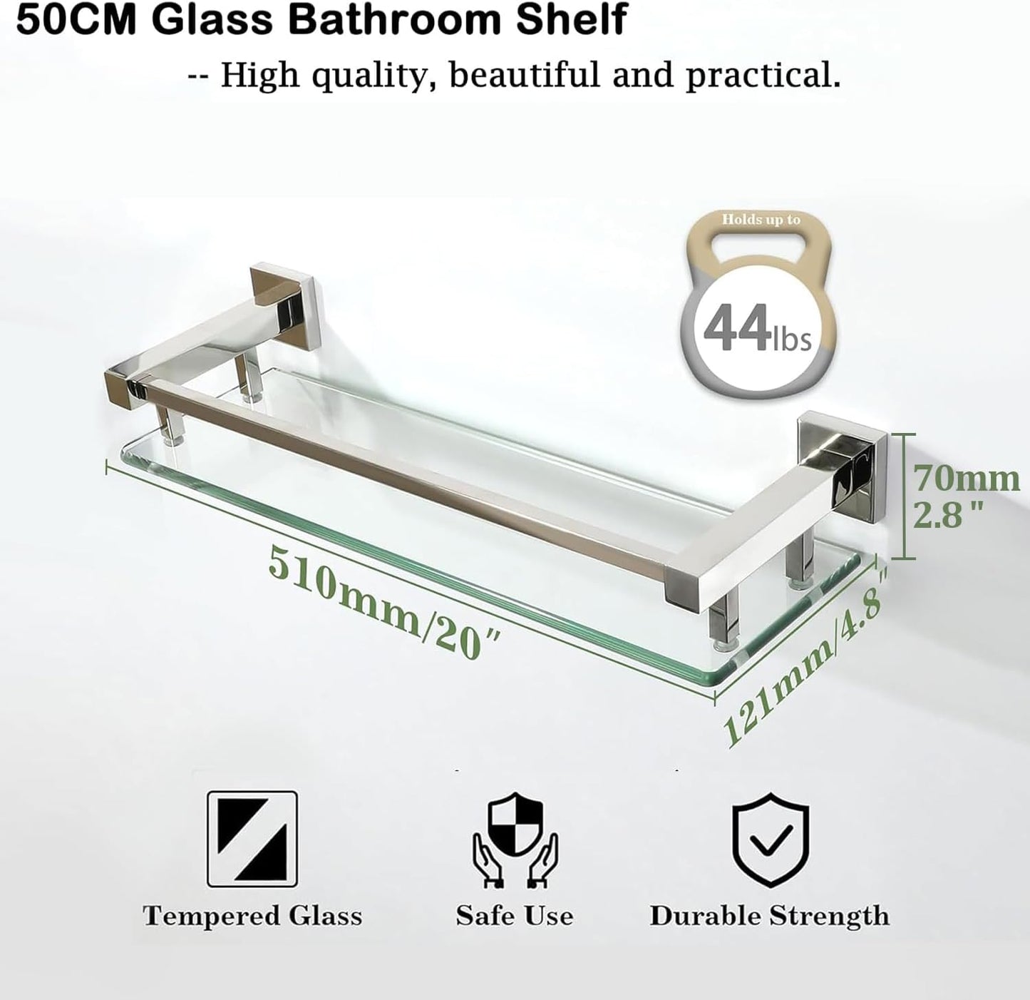 Duschablage EGC2000, Poliert 515mm