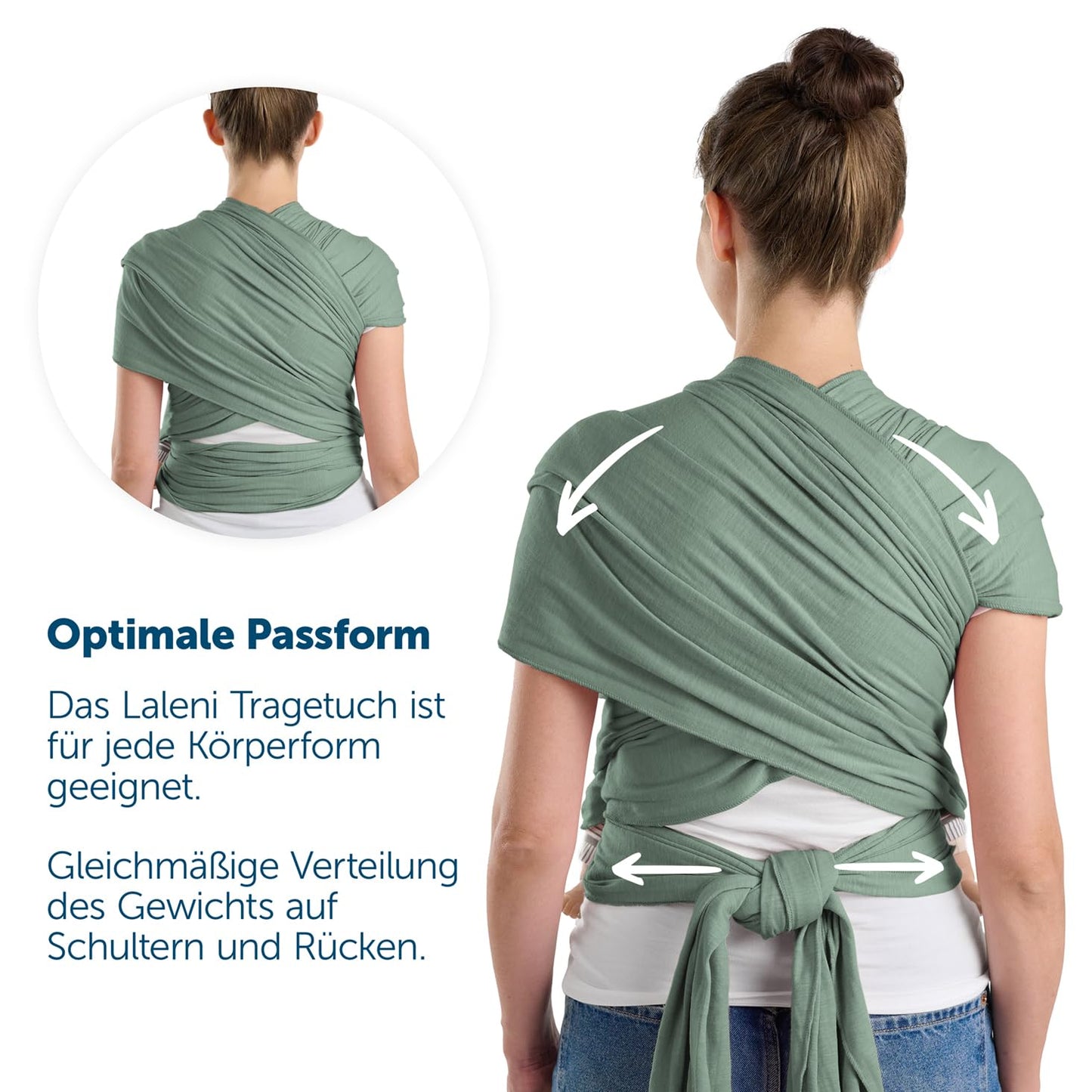 Tragetuch für Neugeborene, grün
