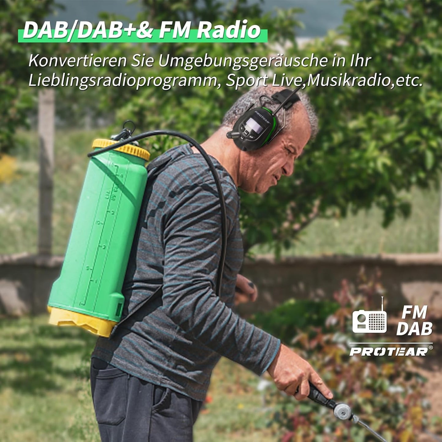 Gehörschutz mit Bluetooth & DAB+, Grün