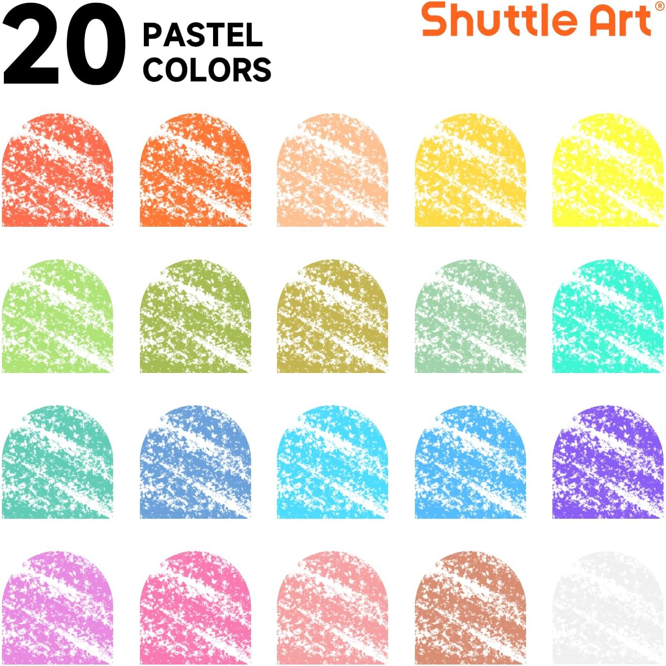 Tempera Malstifte-Set, 20 Pastell Farben