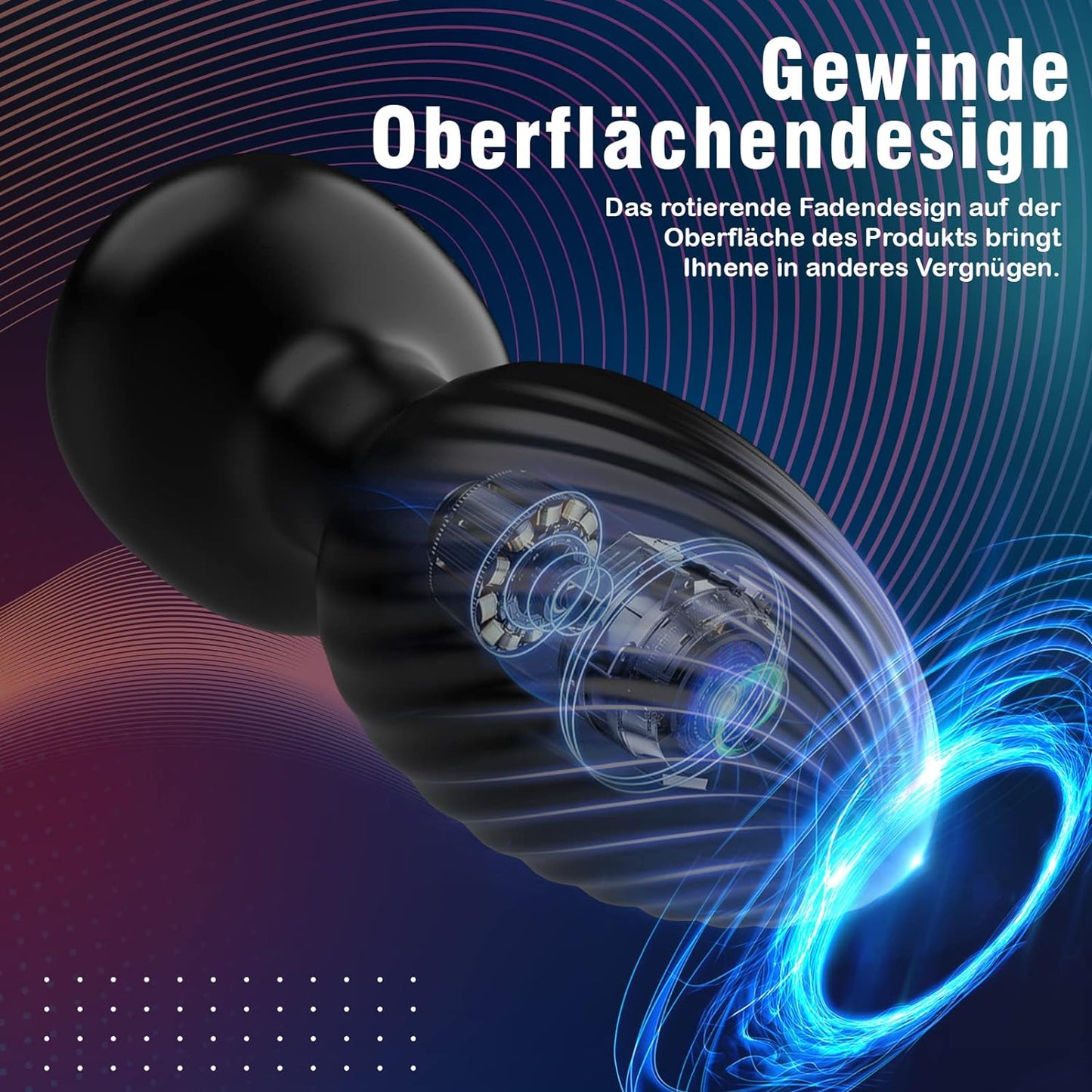 Rotierender Analplug, Schwarz