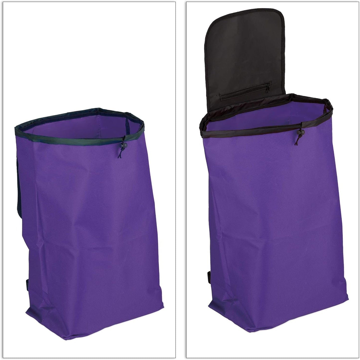 Klappbarer Einkaufstrolley mit Rollen (25 L, bis 10 kg), Lila