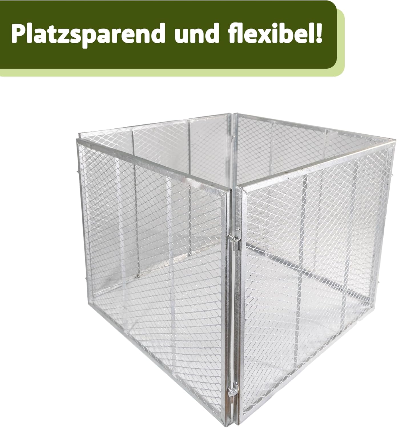 Metallkomposter, 448 Liter silber