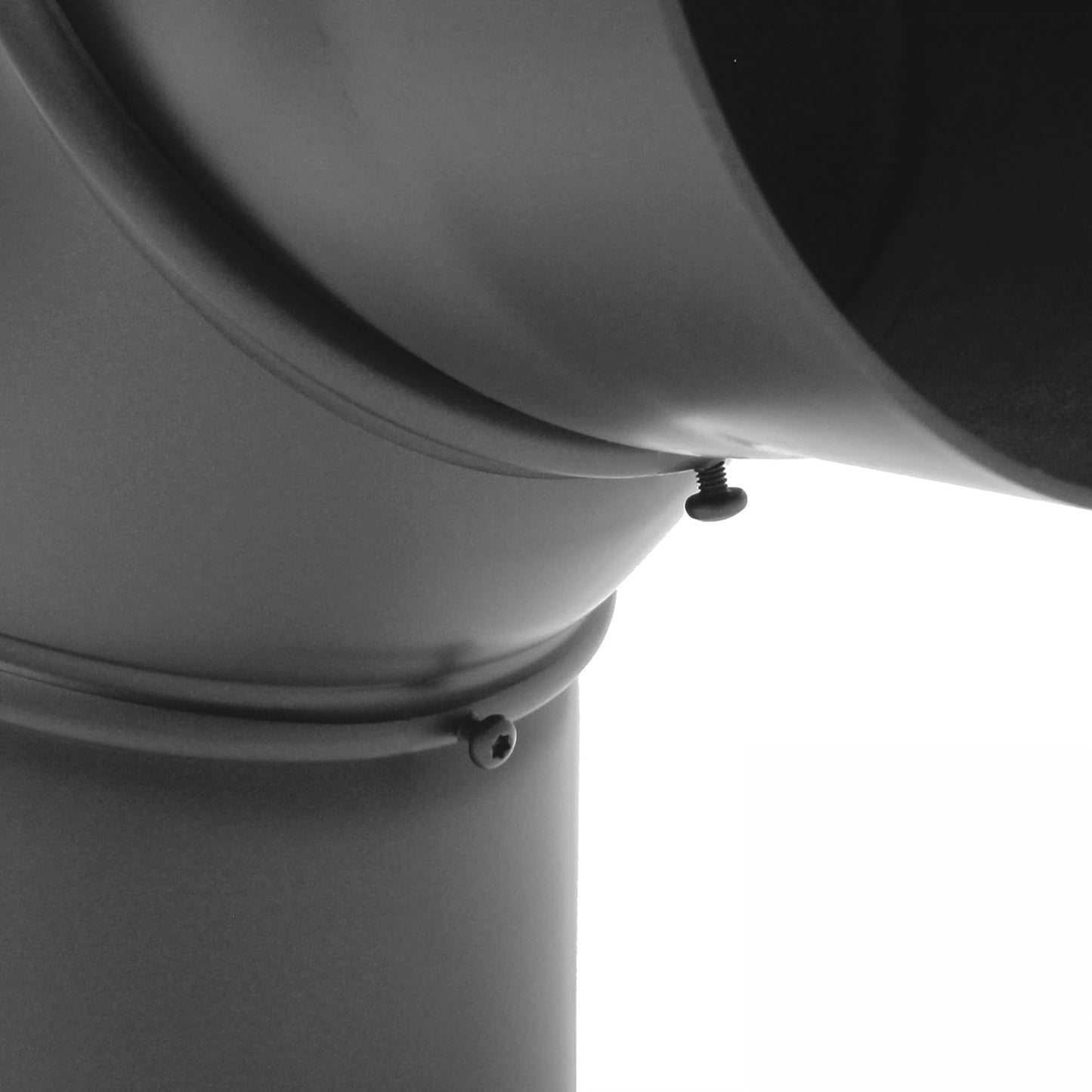 Rauchrohrbogen drehbar 0-90° (3-teilig, Ø 120 mm), 120 Gussgrau