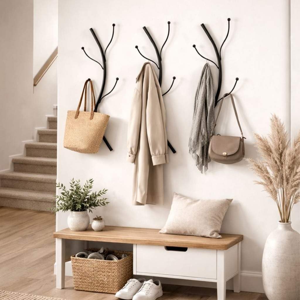 3er-Set Wandgarderobe Flora