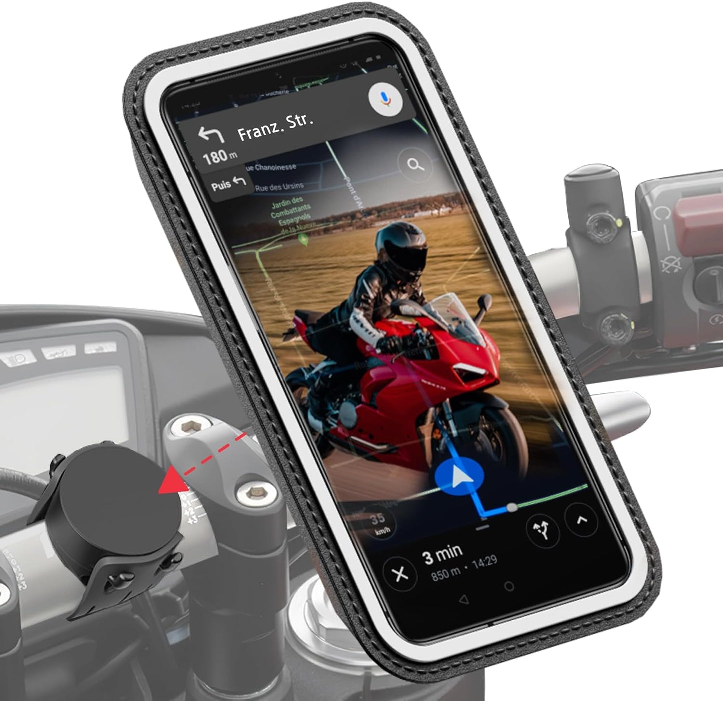 Handyhalterung Magnetic Moto 5.5, M - Smartphone bis 14,7 cm