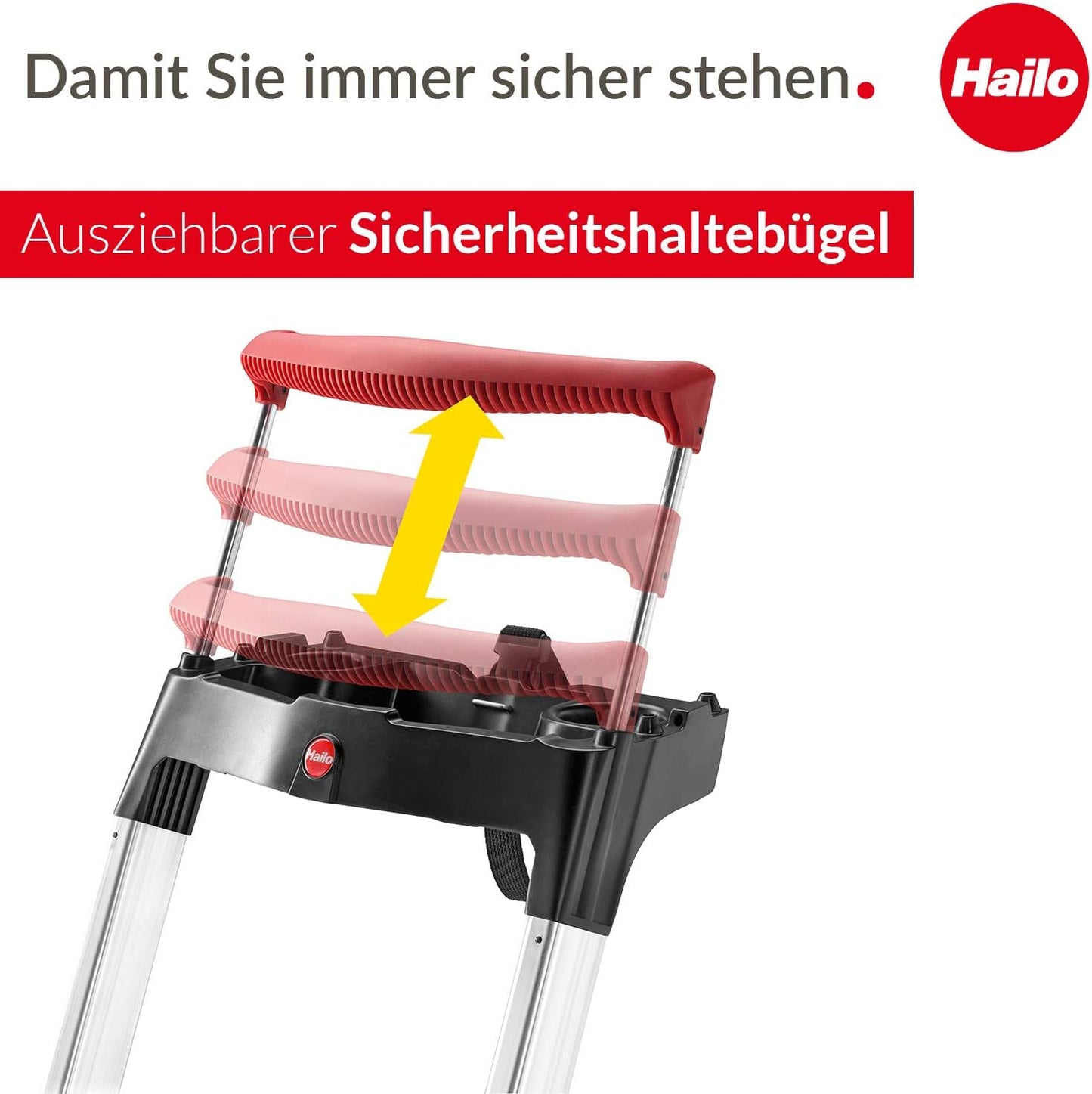Sicherheits-Stehleiter L85 ComfortLine, 4 Stufen