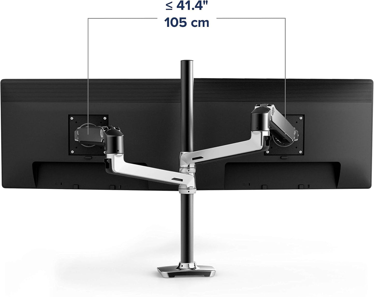 LX Dual Monitor Arm, Aluminium 40 inches aluminium