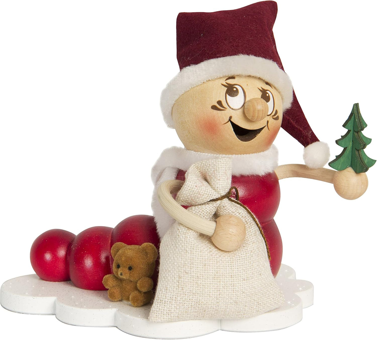 Räucherfigur Weihnachts-Rudi (14cm), Rudi Als Weihnachtswurm