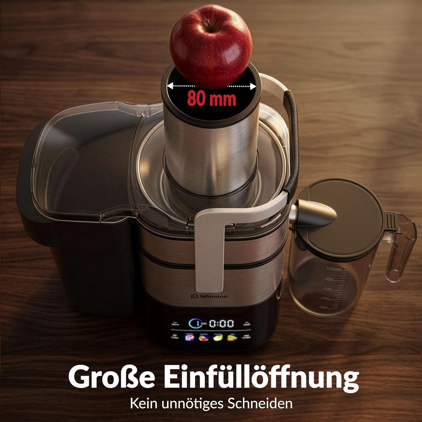 Entsafter für Obst & Gemüse mit XXL Einfüllschacht