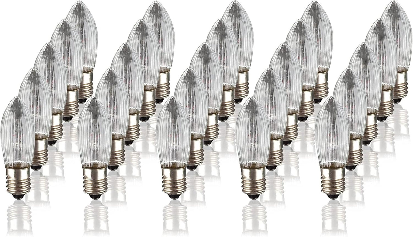 Ersatzkerzen für Schwibbogen (25 Stück), 25er E10/ 5V /3W