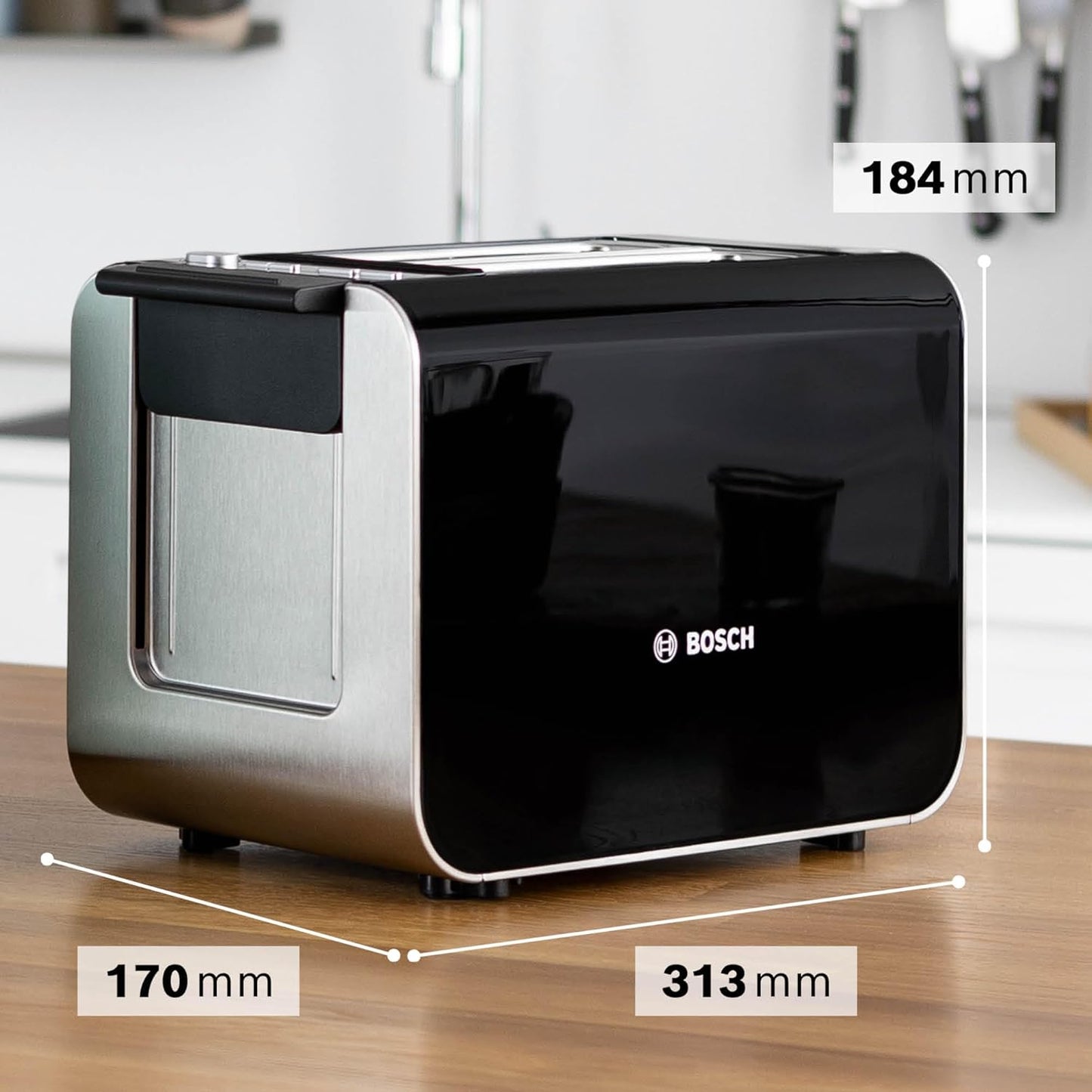 Compact toaster, Styline, Black, TAT8613N