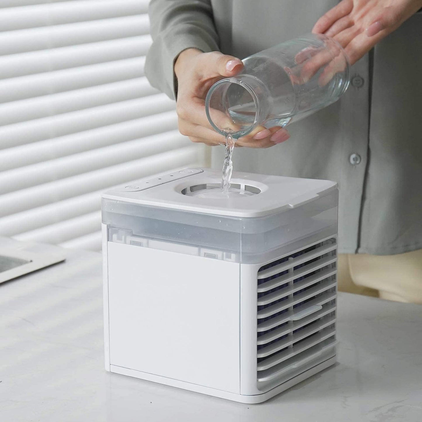 4-in-1 tragbare Klimaanlage, Weiss