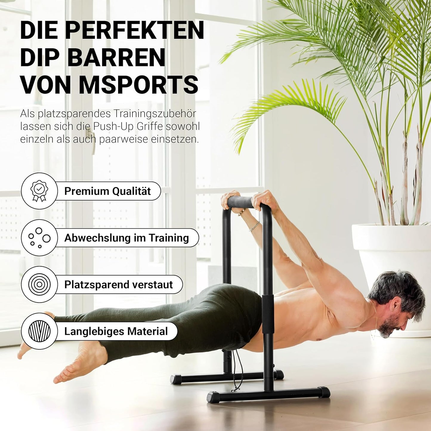 Fitness Parallettes, Black