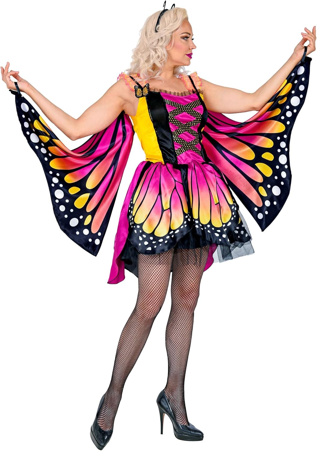 Kostüm Schmetterling mit Tutu und Flügeln, XS Rosa