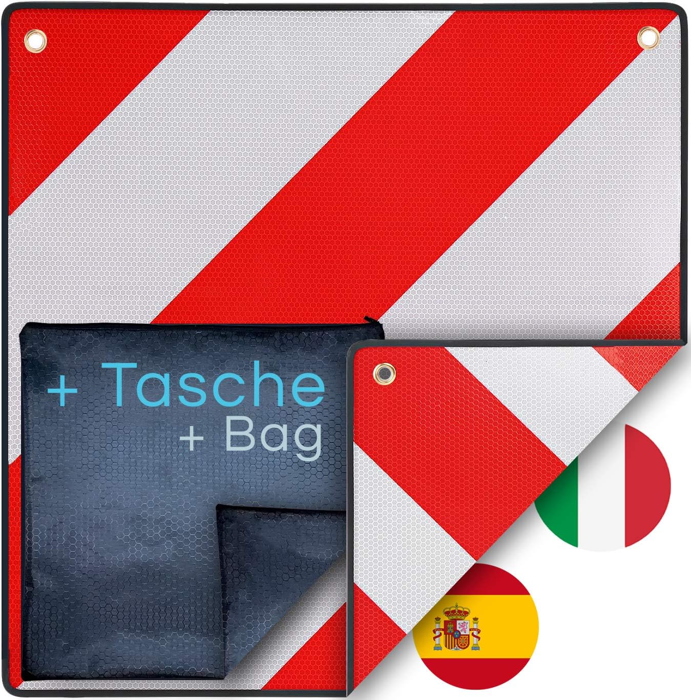 Warntafel Italien und Spanien, IT & ES (2in1) IT & ES (2in1) + Tasche