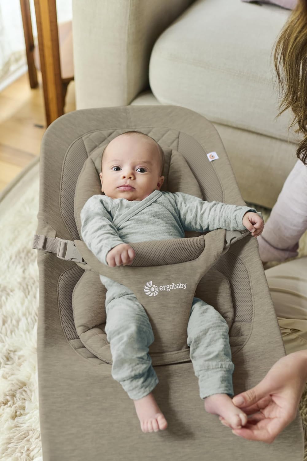 Evolve 3in1 Babywippe, Soft Olive Knit