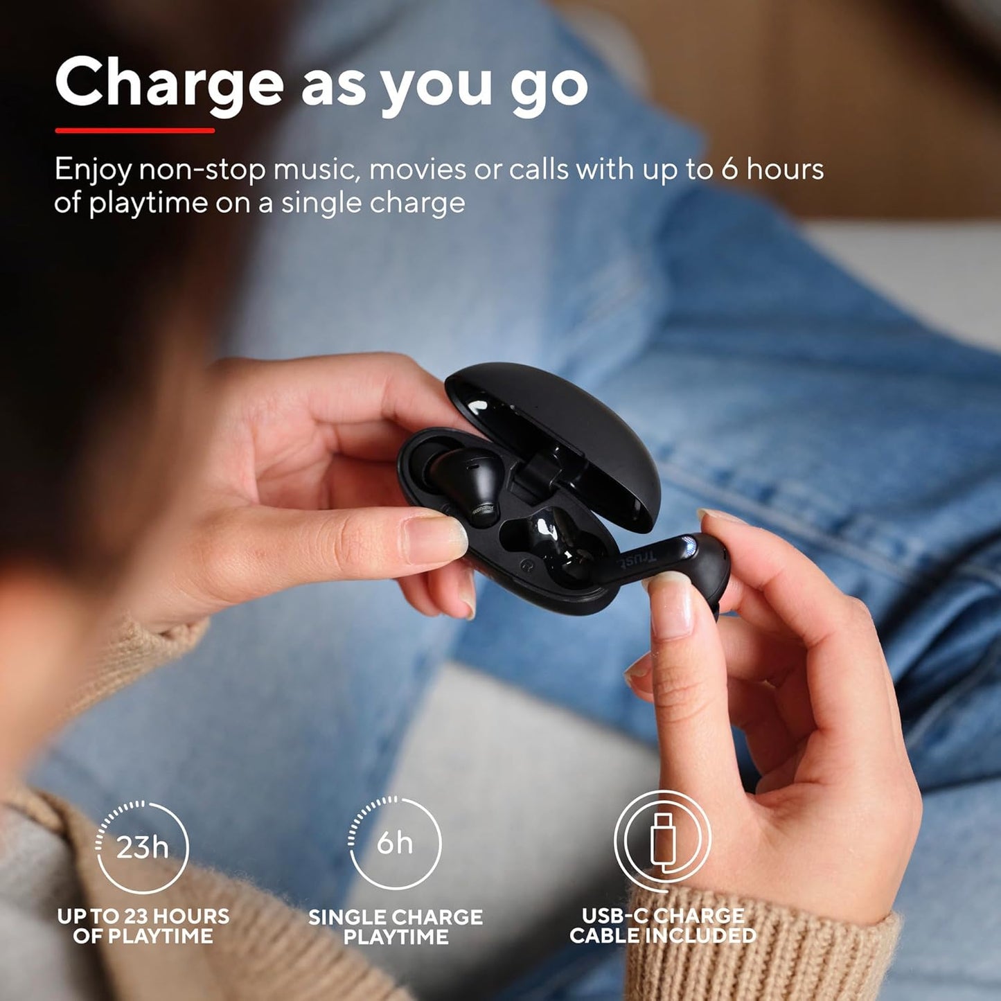 Yavi Bt Enc Earbuds Black, Schwarz