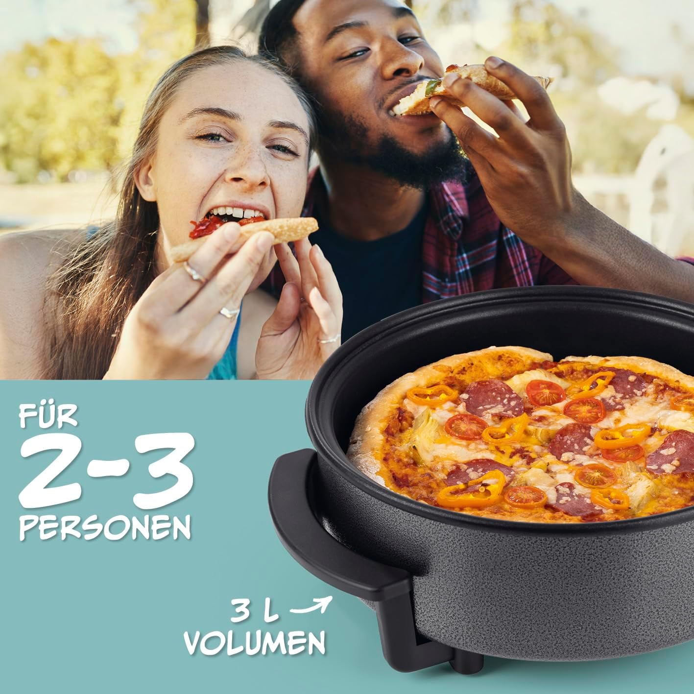 Elektrische Multifunktions-Pfanne (30 cm), ⌀ 30 cm | 3 Liter