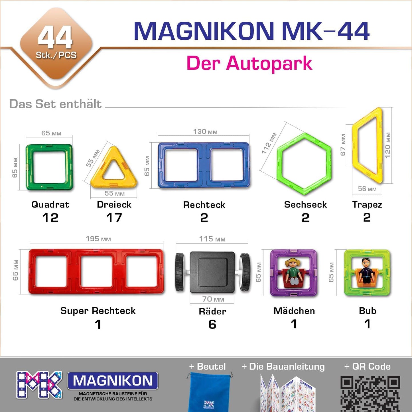 Magnetbaustein-Set - Der Autopark, Der Autopark