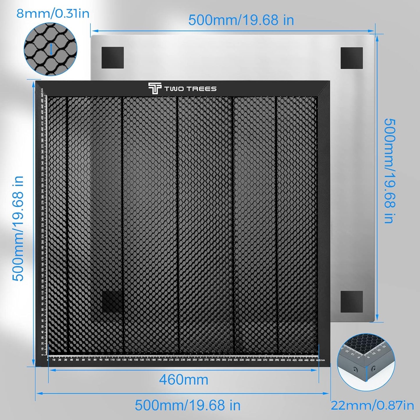 Wabentisch für Lasergravierer, 500x500mm