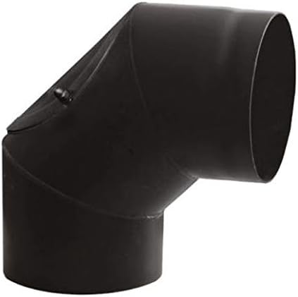 Rauchrohrbogen mit Tür 90°, 180mm