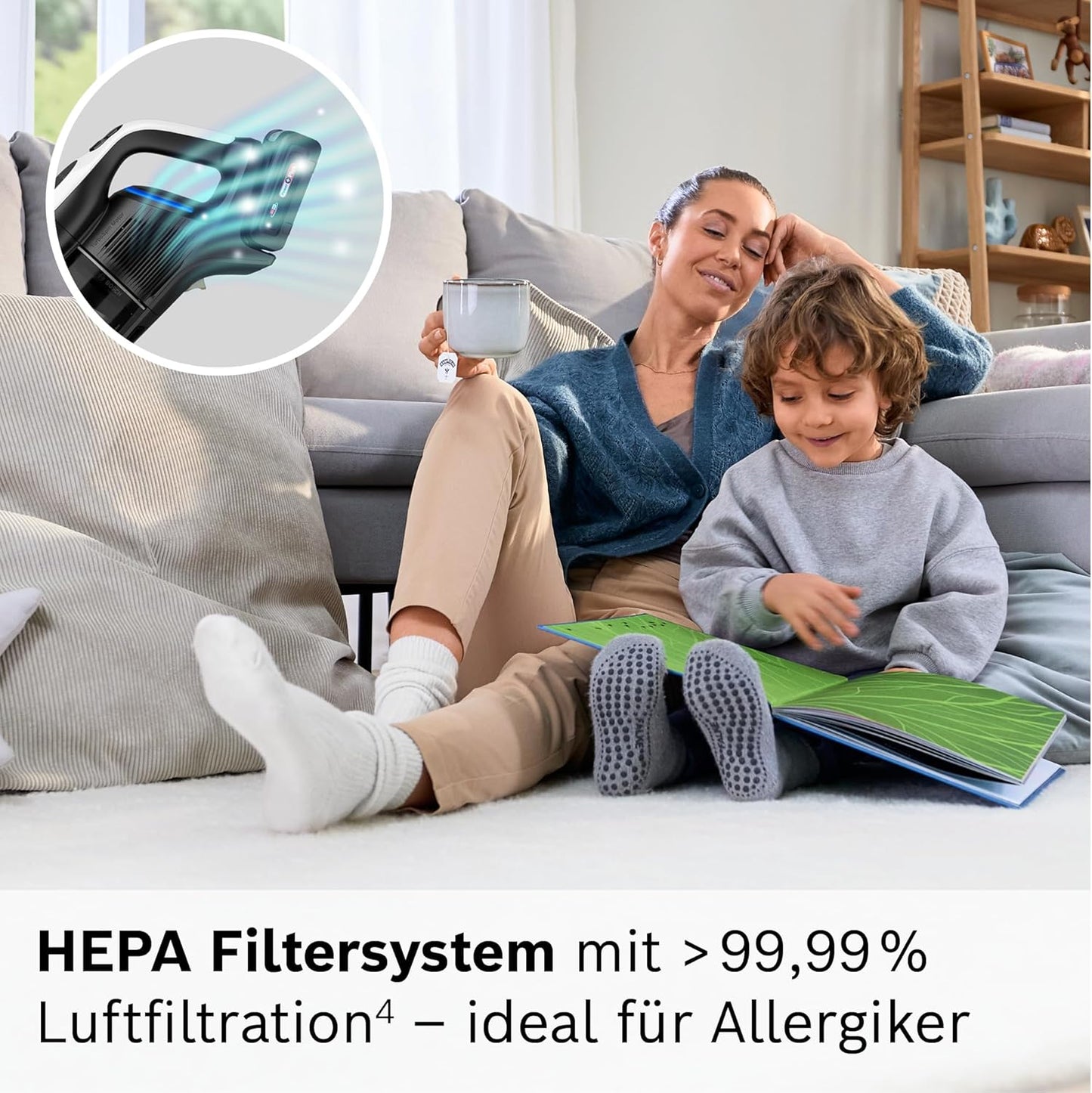 Akkustaubsauger Unlimited 10 BTS1042WAC mit HEPA-Filter, Weiss