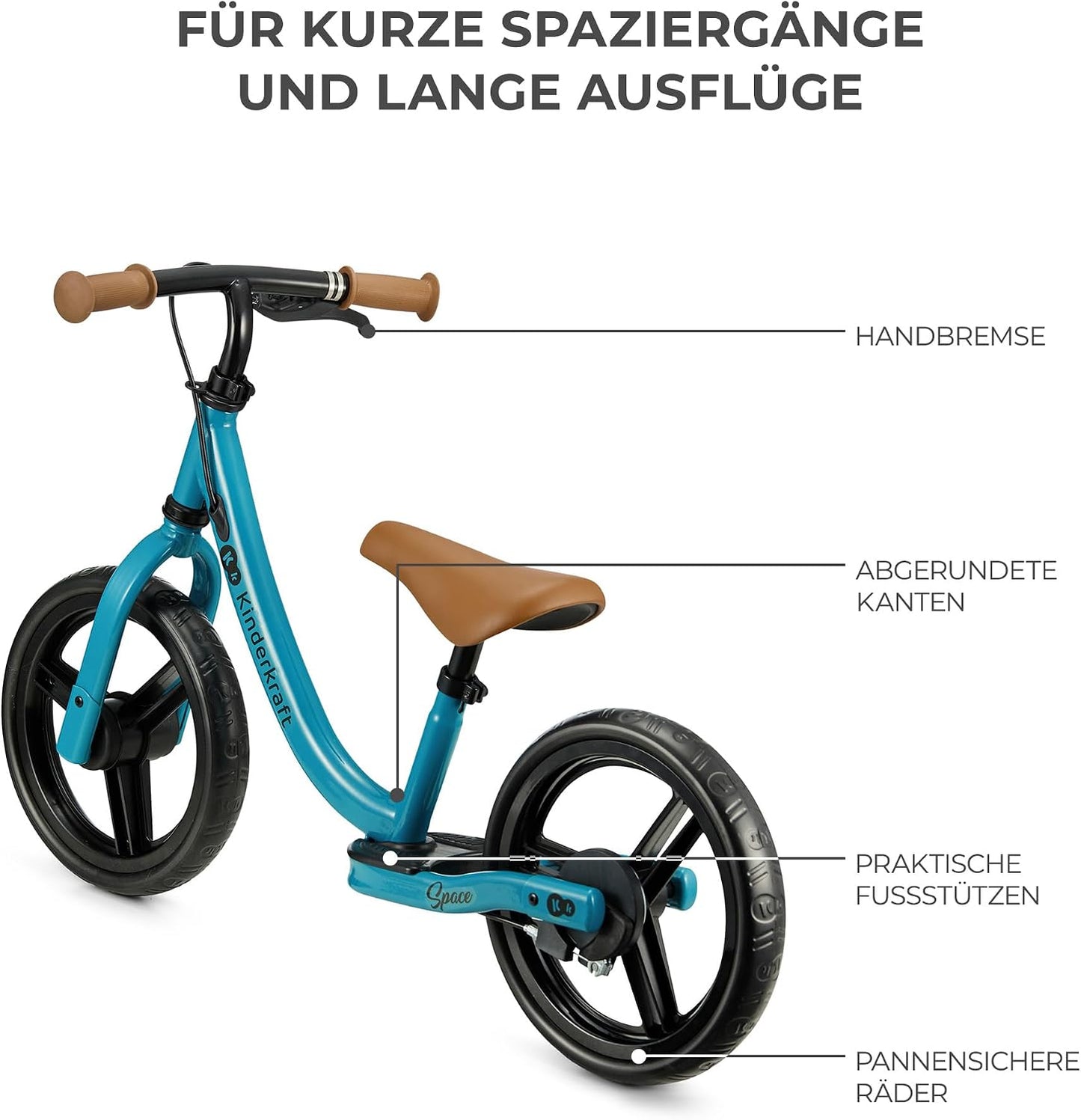 Laufrad SPACE2 mit höhenverstellbarem Sattel, Blue