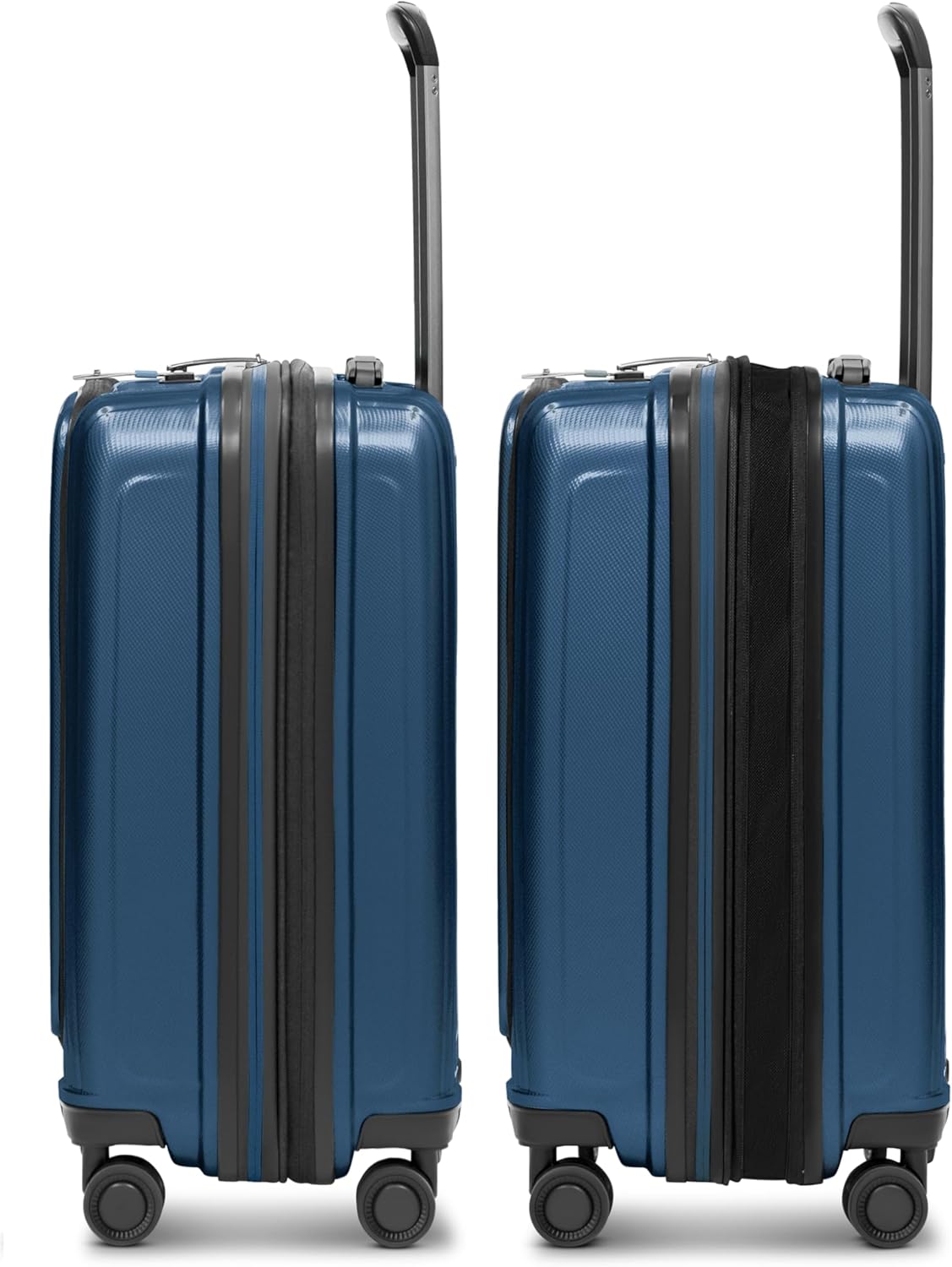 Essentials Hartschalen Koffer-Set 4-tlg., Dark Blue Metallic 4-Set+ (Laptop)