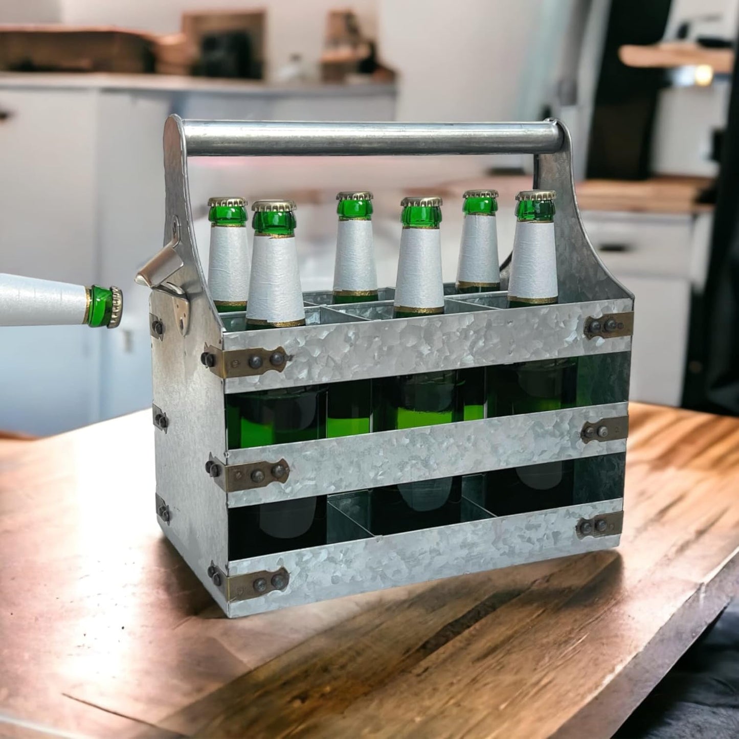 Bierträger mit Öffner für 6 Flaschen