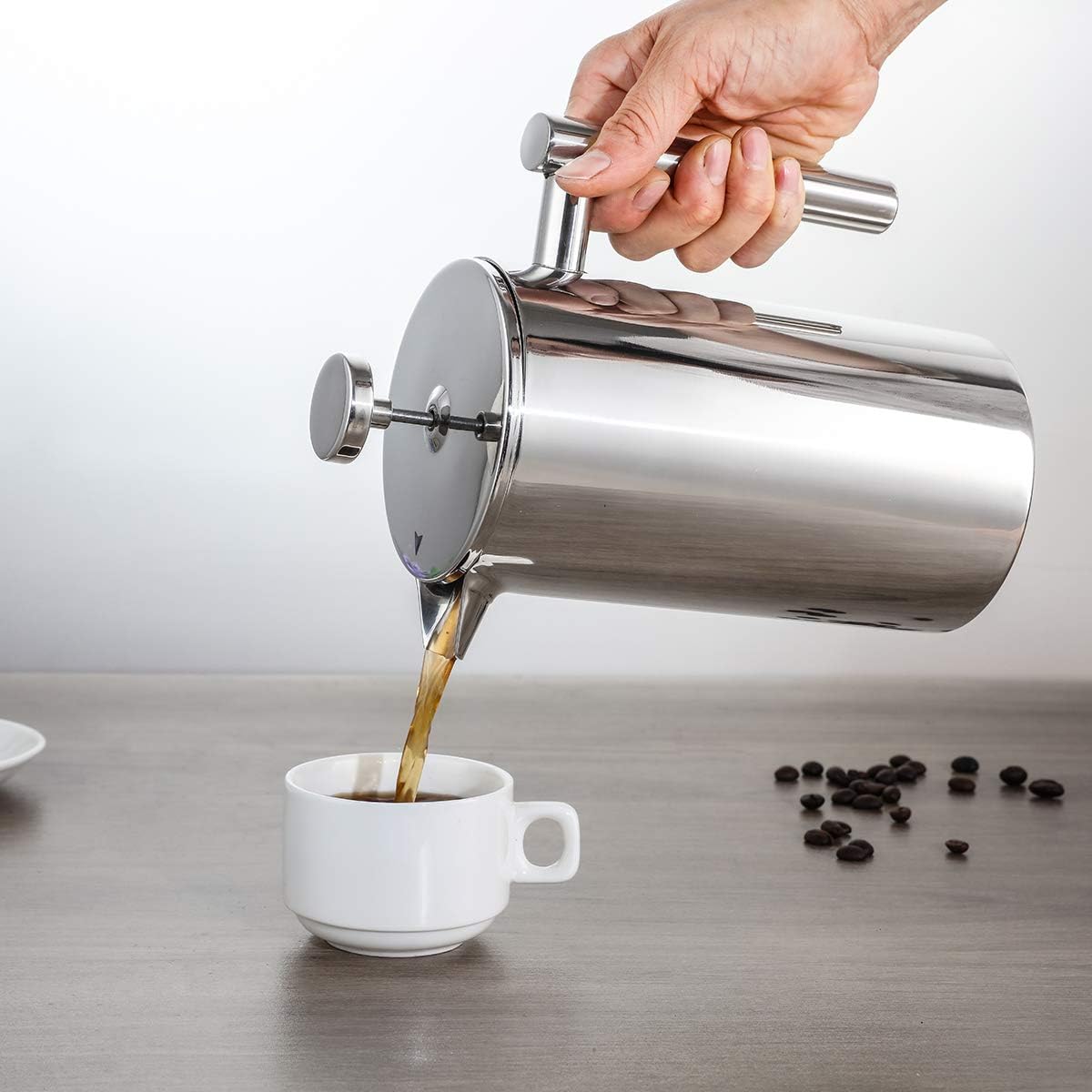 French Press, 1500ml Silber