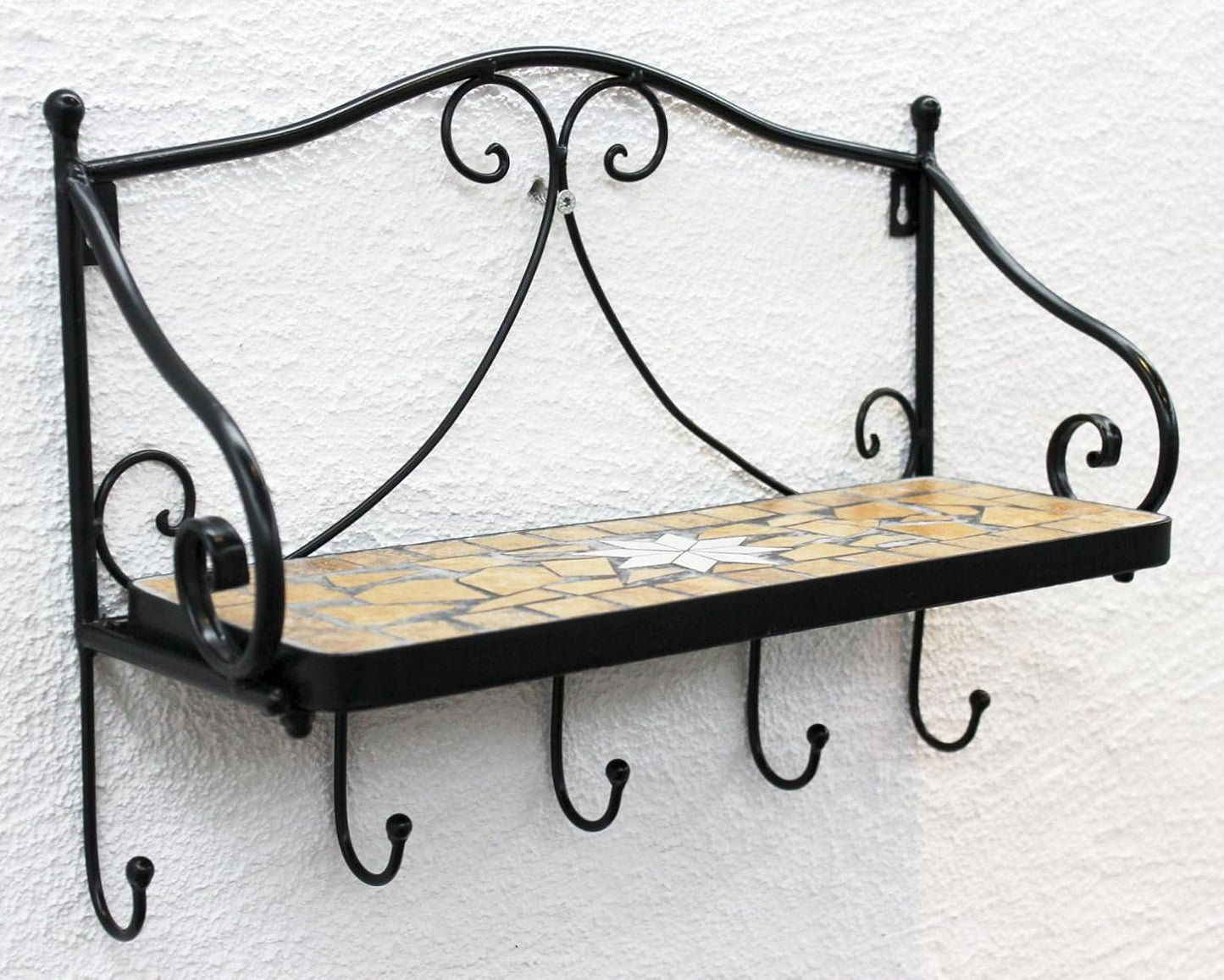 Wandregal Merano Mosaik mit Haken